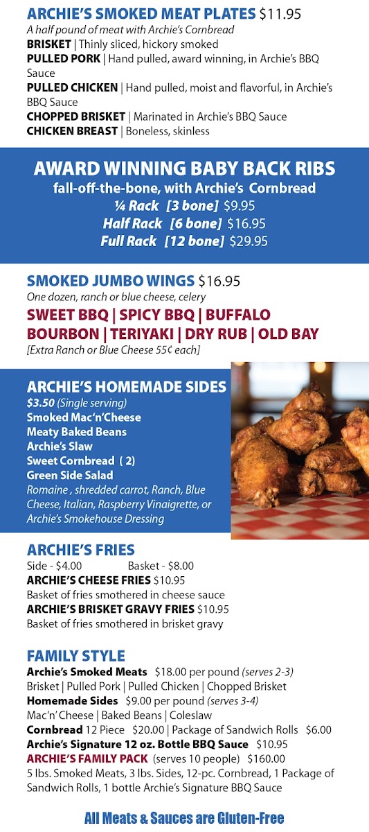 Menu Archie's Bbq-10